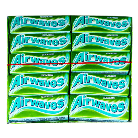 Wrigley's Airwaves Lime & Ginger: A Zesty Kick for Fresh Breath and Long-Lasting Flavor (Pack of 30)
