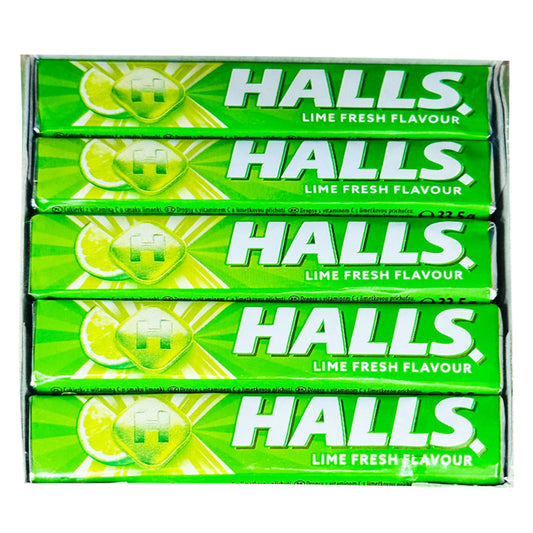 HALLS Lime Fresh Flavor: Refreshing Citrus Sensation for Instant Freshness (Pack of 12)