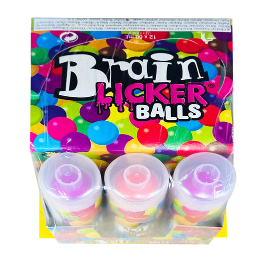 Intense Flavor Fun: Brain Licker Balls for a Tongue-Tingling Experience (Pack of 12)