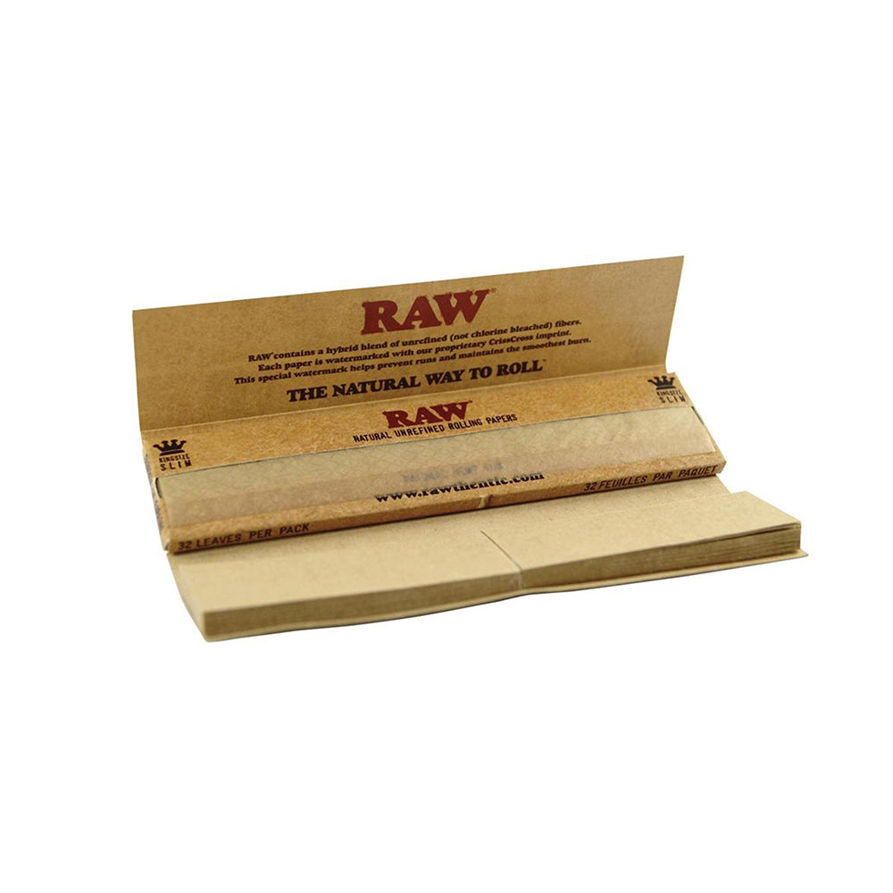 RAW Classic Connoisseur King Size Slim Rolling Papers & Tips (Pack of 32)