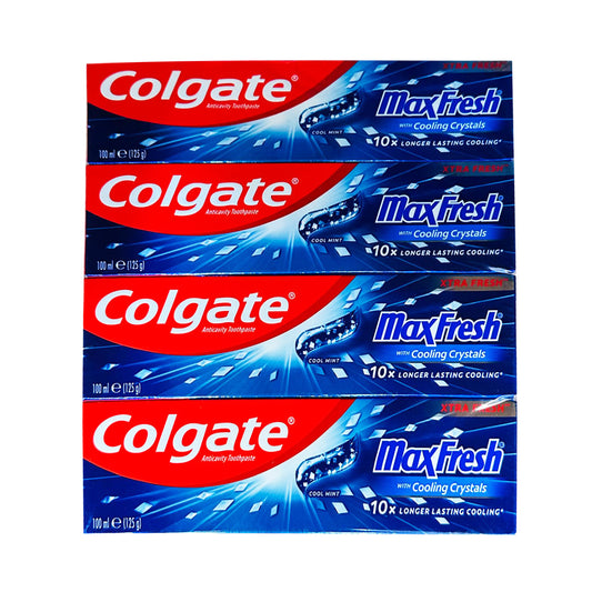 Colgate Max Fresh Toothpaste, Enhanced with Cooling Crystals and Cool Mint Flavor (12x100ml)