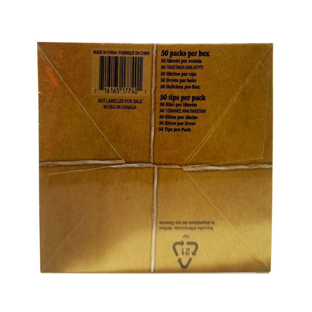 RAW Original Unbleached Filter Tips (50 Count) - Purest, Unrefined Experience