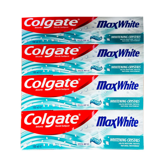 Colgate Max White: Recharge Your Smile with Whitening Crystals Mint Gel (Pack of 12)