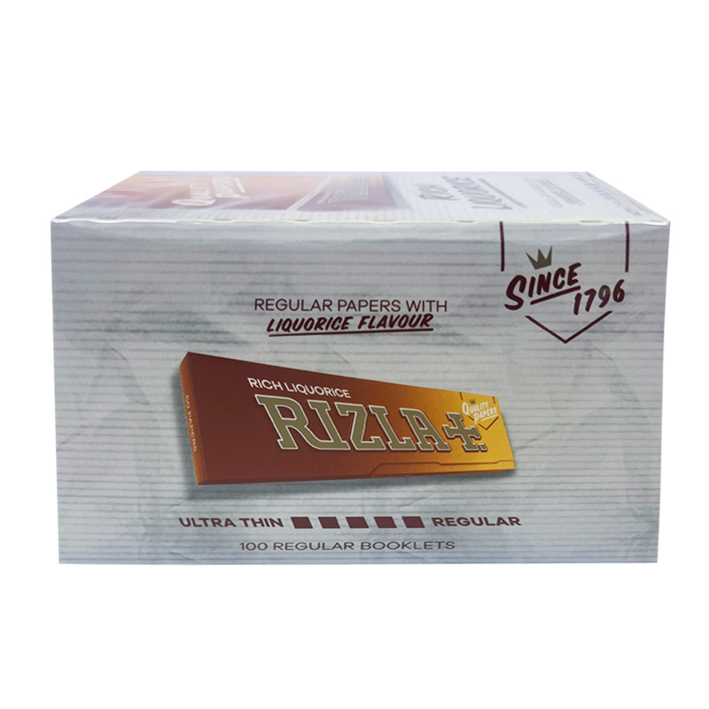 Rizla Liquorice Regular Rolling Papers: Indulge in a Liquorice Flavour and Smooth Smoke (Pack of 100 Booklets)