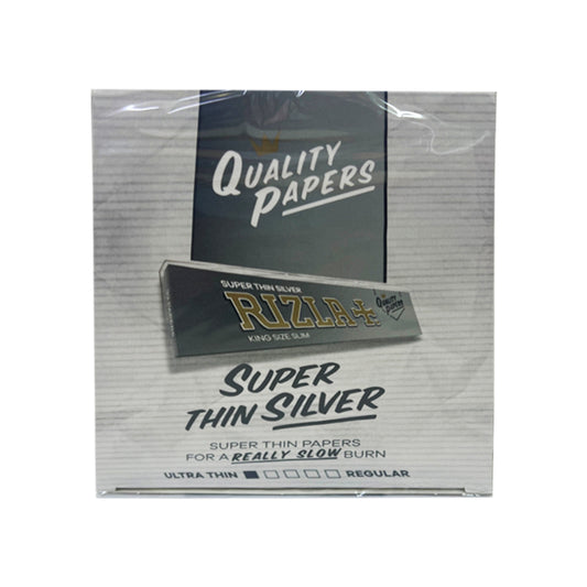 Rizla Silver King Size Super Slim 50 Booklets Rolling Papers