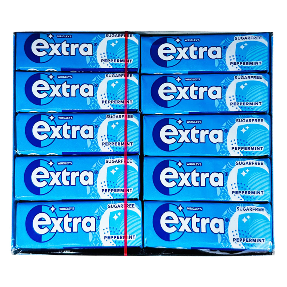 Wrigley's Extra Sugarfree Peppermint Chewing Gum: Long-lasting freshness of peppermint flavor in every chew. (30x14g)