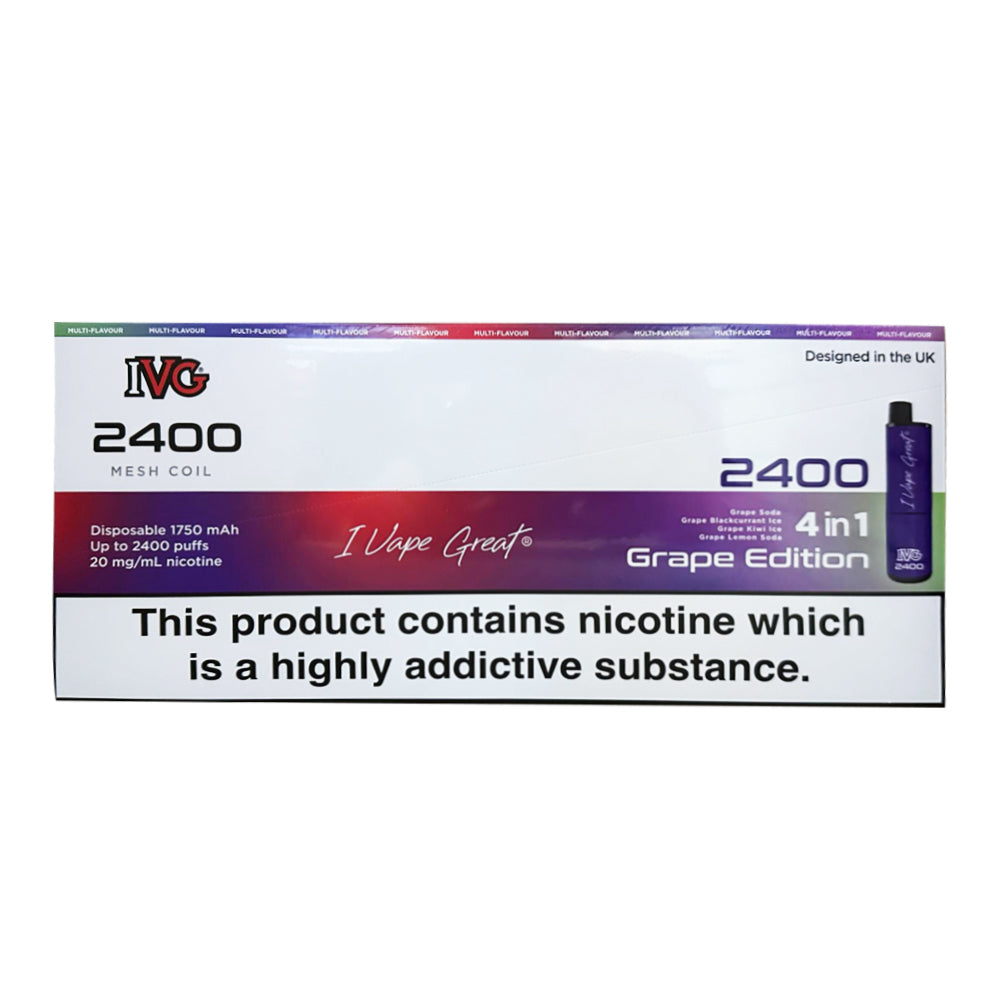 IVG 2400 Puffs Disposable Vape Pack of 5