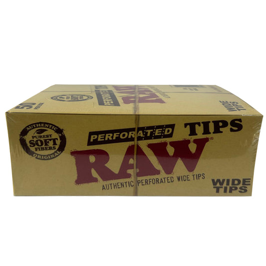 RAW Authentic Perforated Wide Filter Tips (50 per Box)