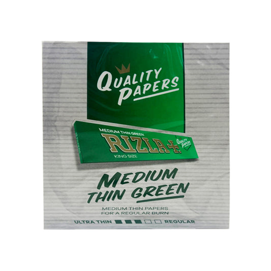 Rizla Medium Thin Green: King Size Easy-Rolling Paper for a Rich Experience
