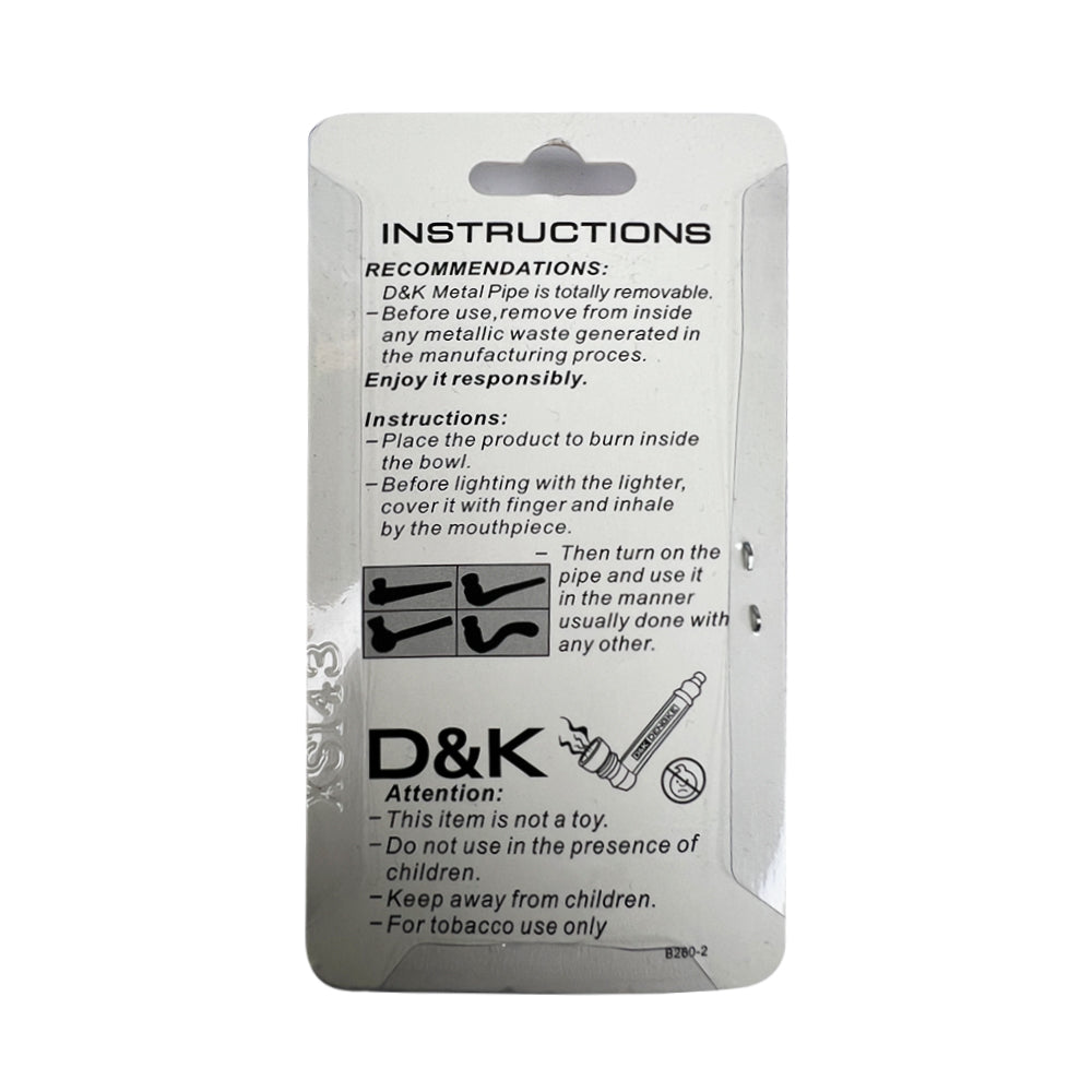 D&K Premium Metal Pipe: Experience Durability and Smooth Smokes Pack of 24