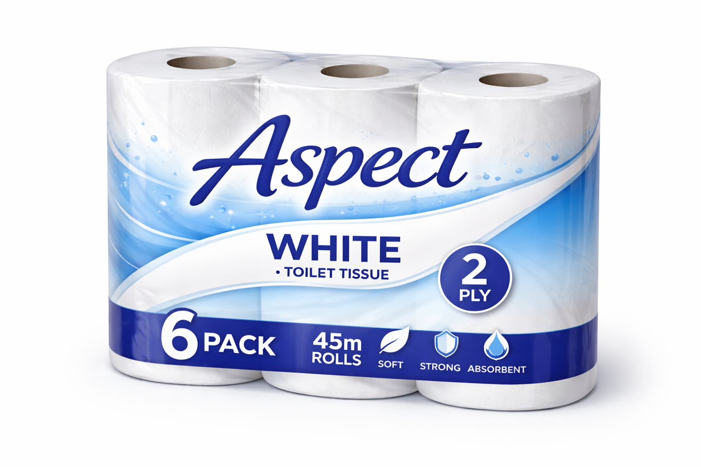 Aspect White Roll 45m – 6 Pack