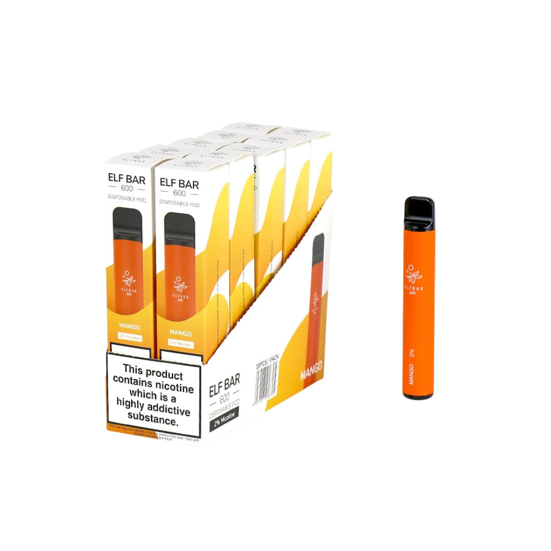 ELF BAR 600 Disposable Vape - 20mg (Pack of 10)