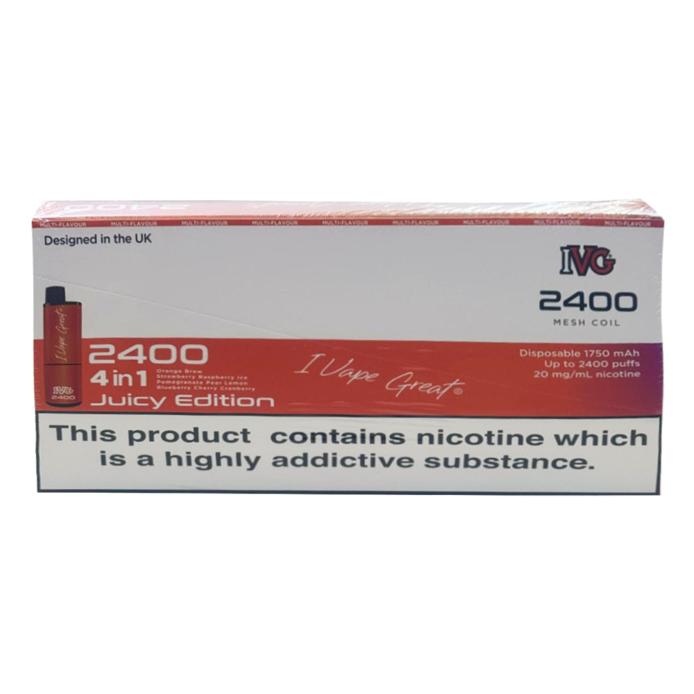 IVG 2400 Puffs Disposable Vape Pack of 5