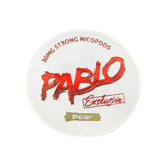 Pablo's exclusive Pear Nicotine pouches. Let your taste buds revel in the juicy pear notes (Pack of 10)