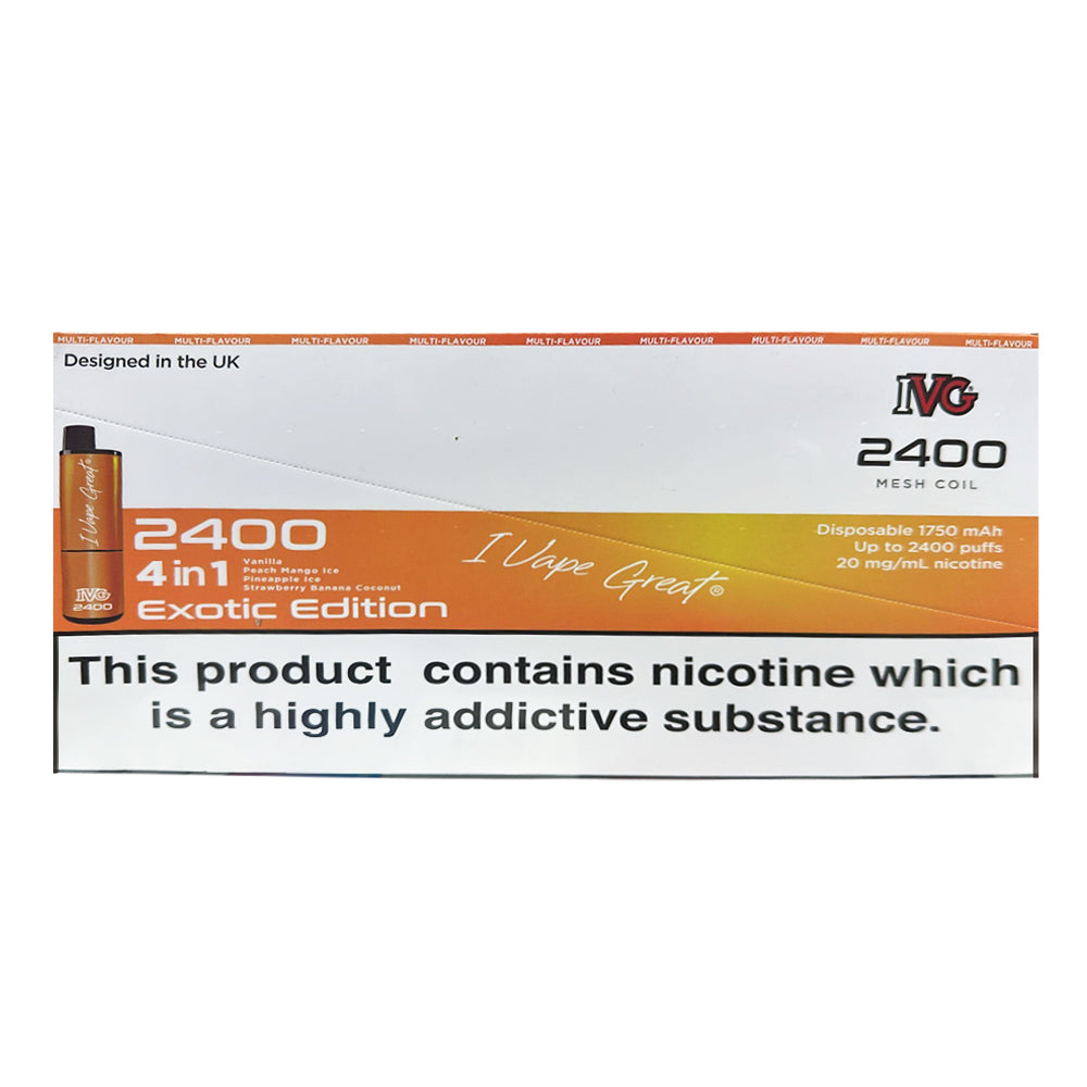 IVG 2400 Puffs Disposable Vape Pack of 5