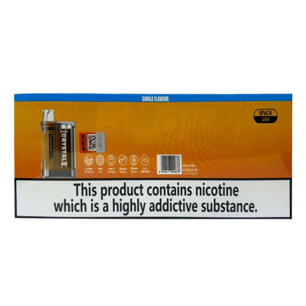 SKE Crystal 5xVape Pods (4in1) and get up to 2400 puffs