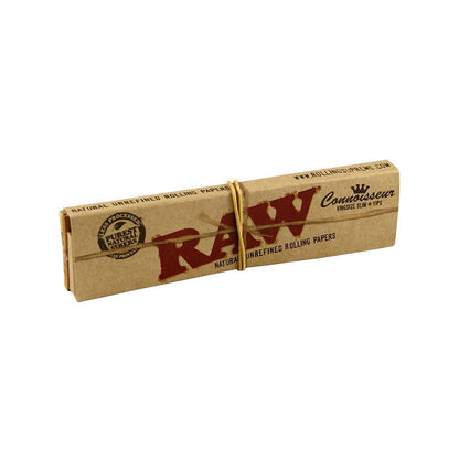 RAW Classic Connoisseur King Size Slim Rolling Papers & Tips (Pack of 32)