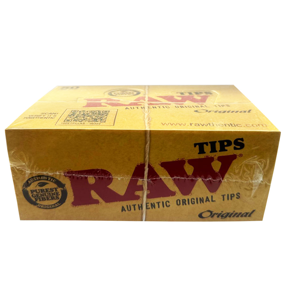 RAW Original Unbleached Filter Tips (50 Count) - Purest, Unrefined Experience