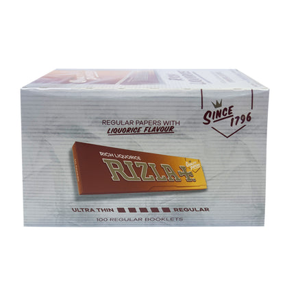 Rizla Liquorice Regular Rolling Papers: Indulge in a Liquorice Flavour and Smooth Smoke (Pack of 100 Booklets)