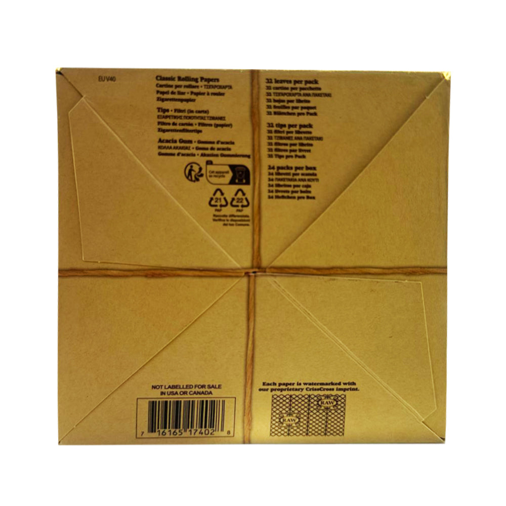 RAW Connoisseur: King Size Slim Papers with Tips (Pack of 24)