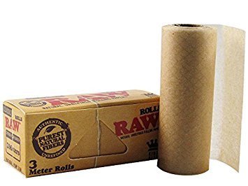 Raw Classic Rolls 12 Rolls of 3 m, Brown (Pack of 24)