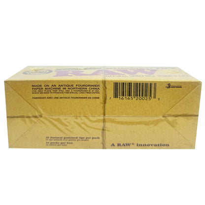 RAW Perforated Gummed Tips (Unrefined, Natural) - Pack of 24
