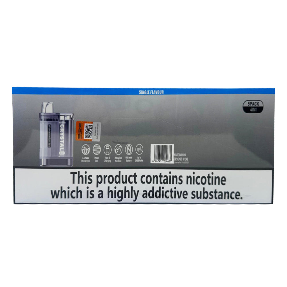 SKE Crystal 5xVape Pods (4in1) and get up to 2400 puffs