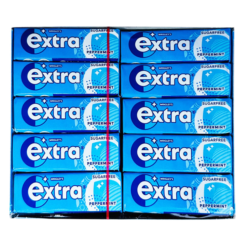 Wrigley's Extra Sugarfree Peppermint Chewing Gum: Long-lasting freshne ...