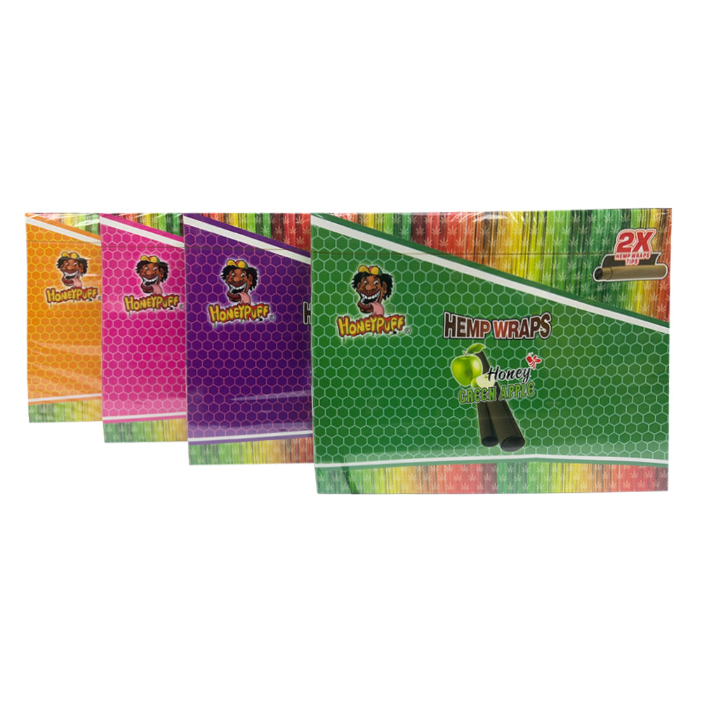 Honeypuff Kingsize Hemp Wraps Flavors - Pack of 25