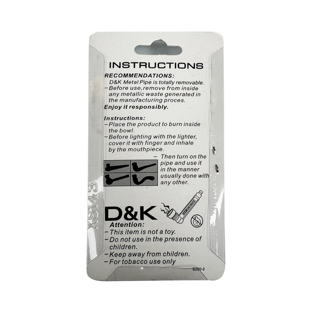 D&K Premium Metal Pipe: Experience Durability and Smooth Smokes Pack of 24