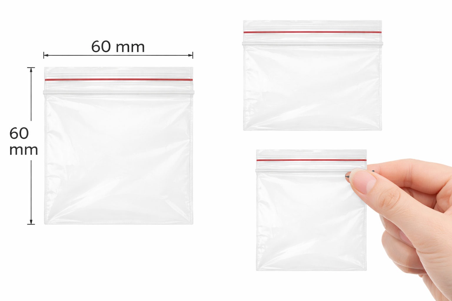 60cm x 60cm Clear Strong and Durable Baggies