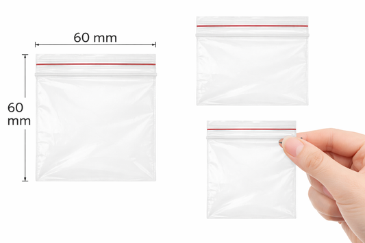 60cm x 60cm Clear Strong and Durable Baggies