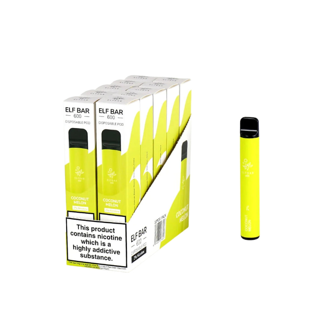 ELF BAR 600 Disposable Vape - 20mg (Pack of 10)