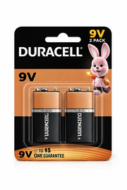 Duracell 9V 2 Pack Batteries
