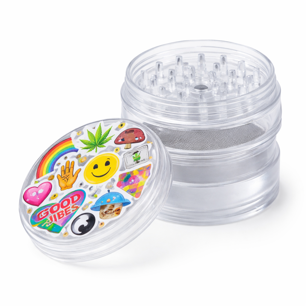 Plastic 4 Part Grinder Sticker