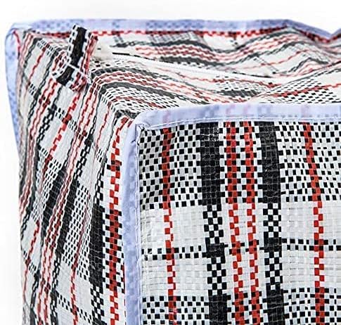 EXTRA LARGE Strong and Durable Laundry Bags – 80cm x 60cm – Reusable Storage Bags for Laundry, Moving, Shopping – Zip Closure – 3 Colour Options (Red, Black, Blue) – Carton of 100