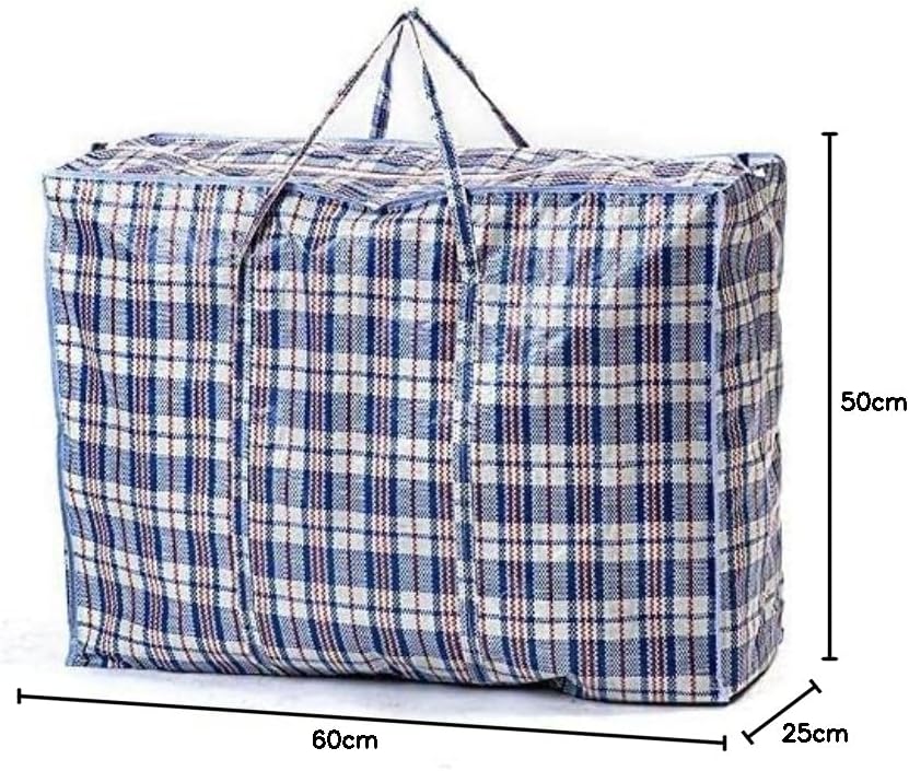 EXTRA LARGE Strong and Durable Laundry Bags – 80cm x 60cm – Reusable Storage Bags for Laundry, Moving, Shopping – Zip Closure – 3 Colour Options (Red, Black, Blue) – Carton of 100
