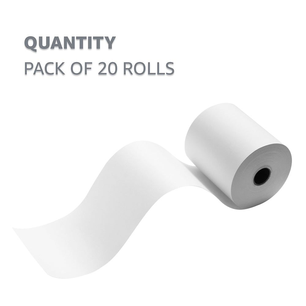 VIROSA Premium 80 x 80 mm Thermal Paper Till Receipt Rolls for EPOS Printers, POS Terminals, Cash Registers – High-Quality, BPA-Free Receipt Paper [Pack of 20]